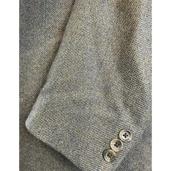 Jack Victor 42R Lucawood SPJ 100% Wool Soft Tweed‎ Brown Windowpane 2Btn Blazer